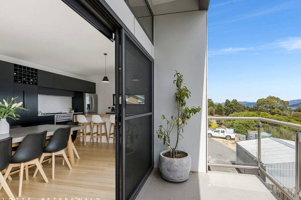 Fort Direction new residence, kitchen island and black joinery, built by LHPL Contracting